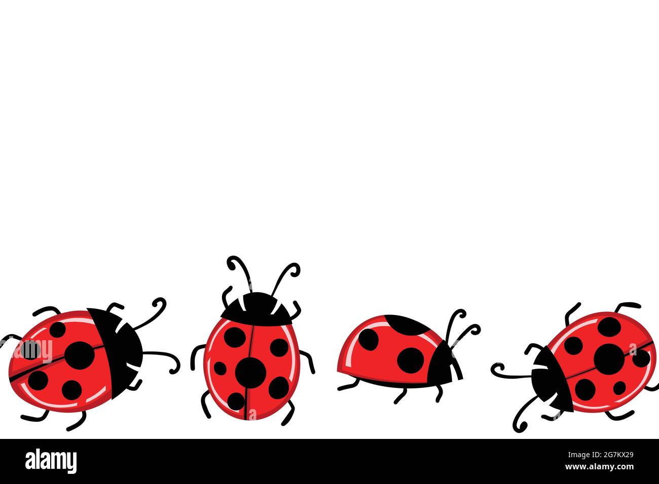 Adorable mascotte de coccinelle colorée. Sacs de poche avec une table vide. Caractère vectoriel. Icône insecte. Modèle de Noël pour invitation, cartes Illustration de Vecteur