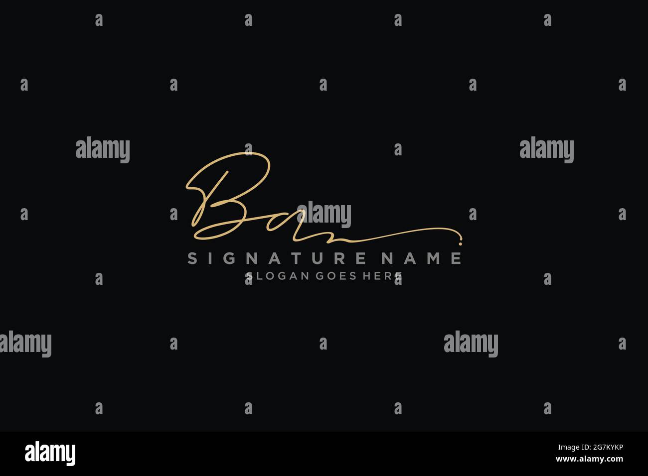 Lettre BA Signature logo Template Design élégant logo Sign symbole ...