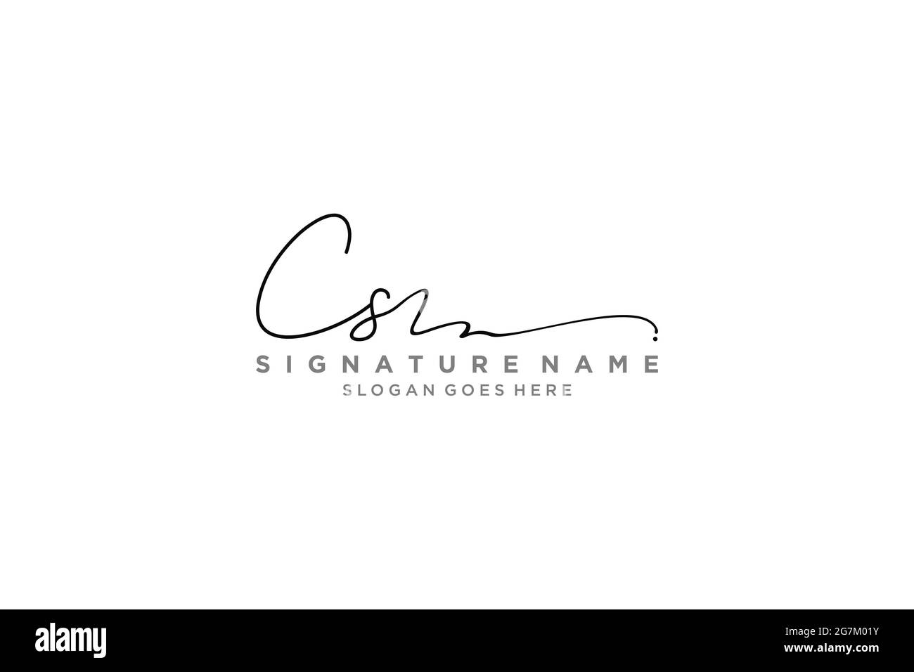 LETTRE CS Signature logo Template Design élégant logo Sign symbole ...