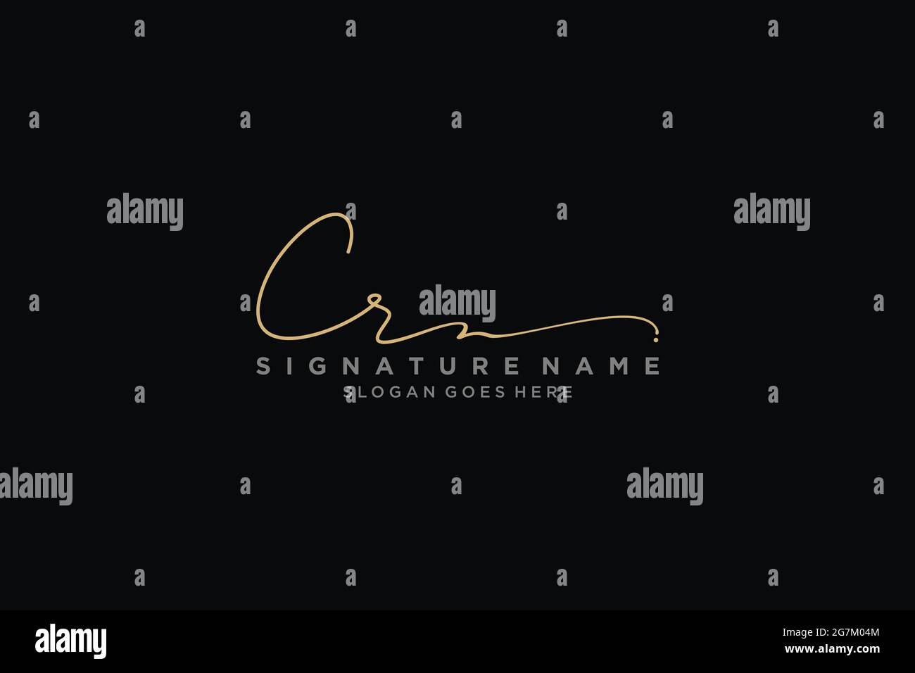 CR lettre Signature logo Template Design élégant logo Sign symbole modèle icône vectorielle Illustration de Vecteur