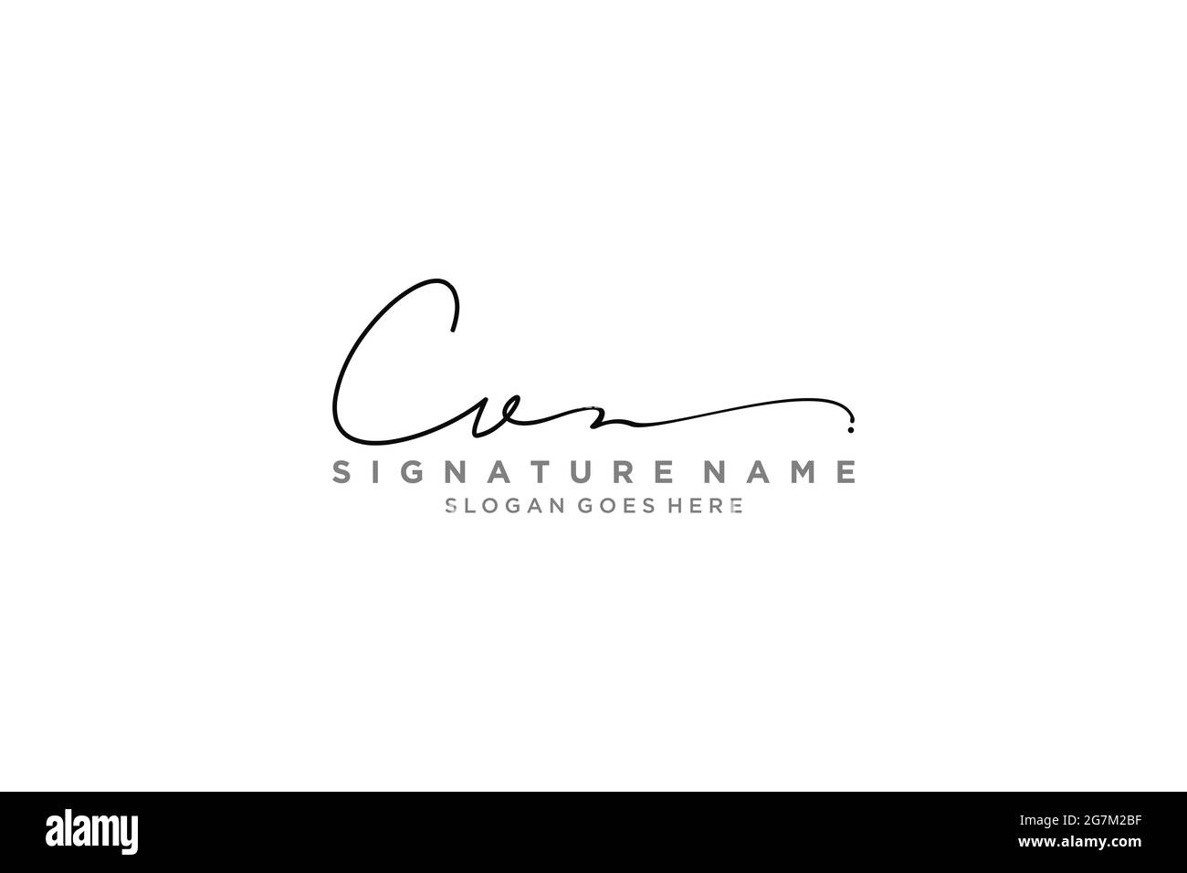 Lettre CV Signature logo Template Design élégant logo signe symbole ...