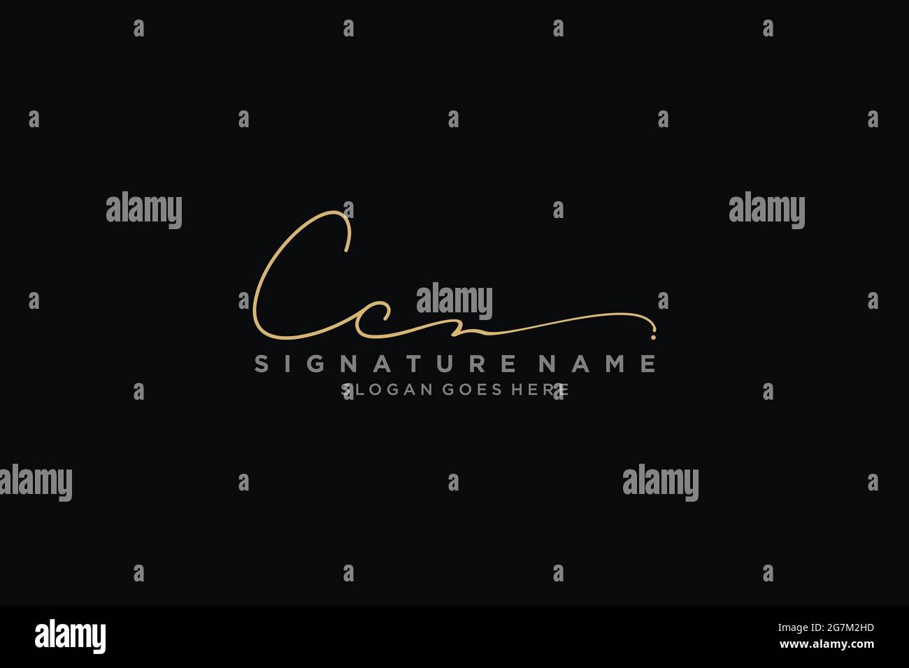 LETTRE CC Signature logo Template Design élégant logo Sign symbole modèle icône vectorielle Illustration de Vecteur