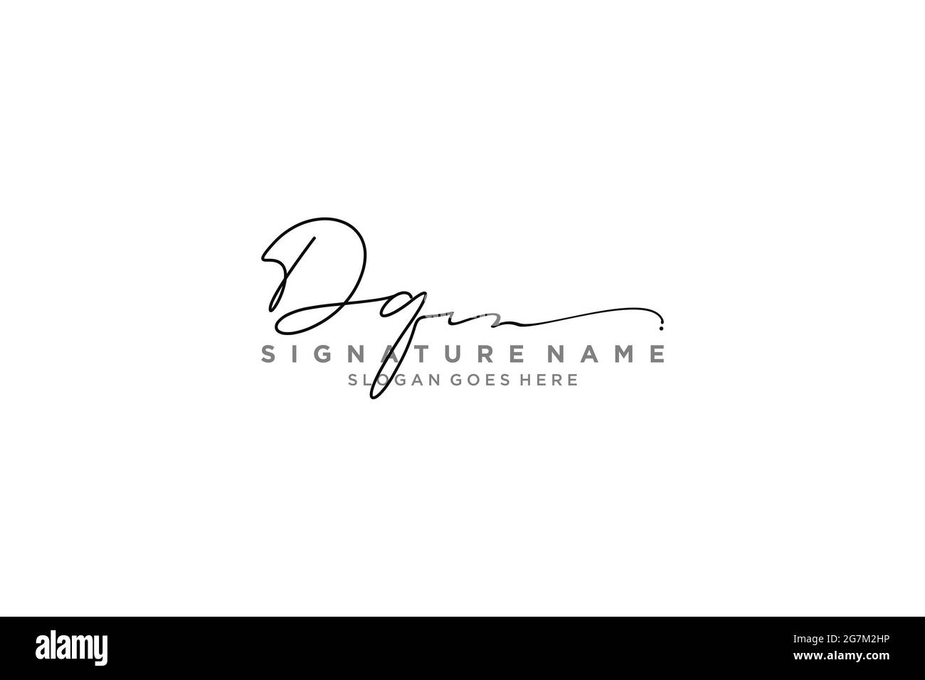 DQ lettre Signature logo Template Design élégant logo signe symbole modèle icône vectorielle Illustration de Vecteur