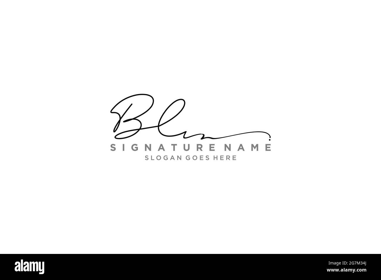 BL lettre Signature logo Template Design élégant logo Sign symbole ...
