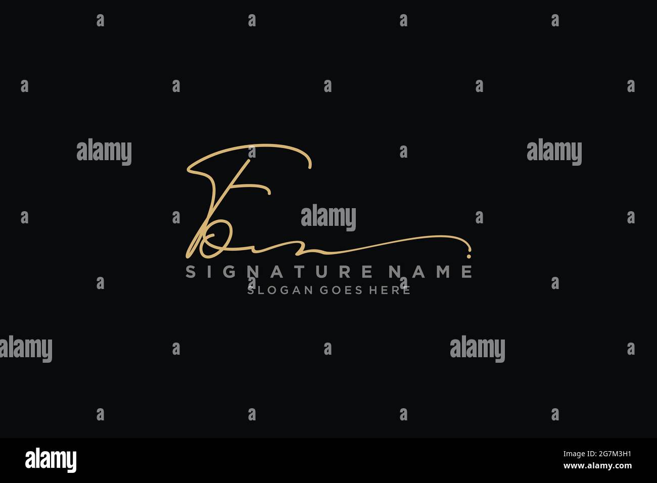 FO lettre Signature logo Template Design élégant logo signe symbole modèle icône vectorielle Illustration de Vecteur