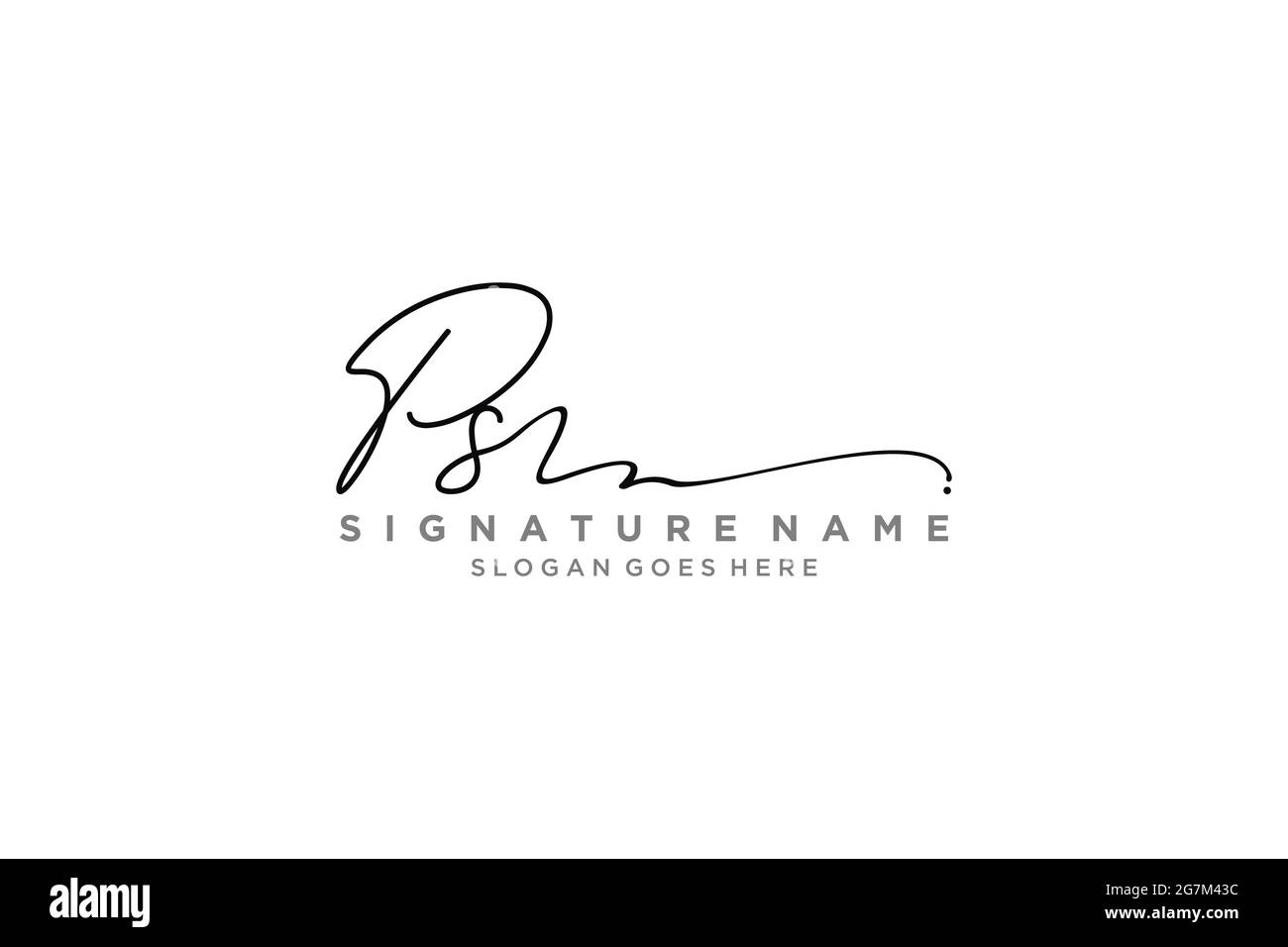 Lettre PS Signature logo Template Design élégant logo Sign symbole modèle icône vectorielle Illustration de Vecteur