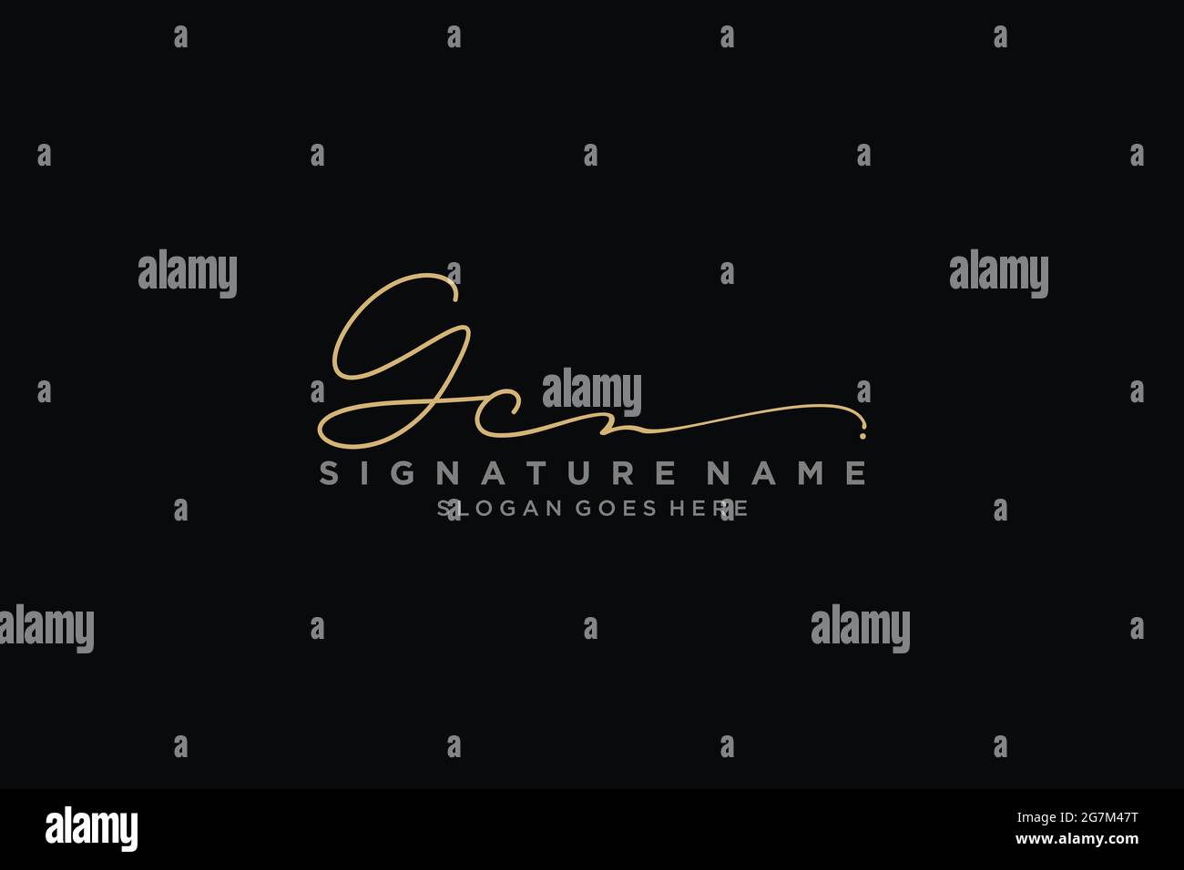 Lettre GC Signature logo Template Design élégant logo Sign symbole ...