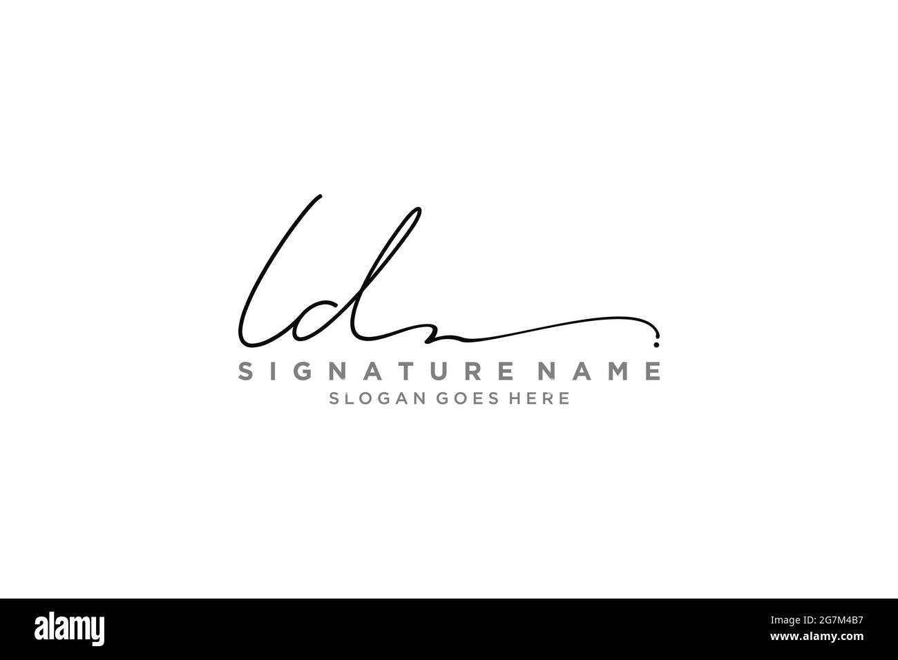 Lettre d'identité Signature logo Template Design élégant logo Sign symbole modèle icône vectorielle Illustration de Vecteur