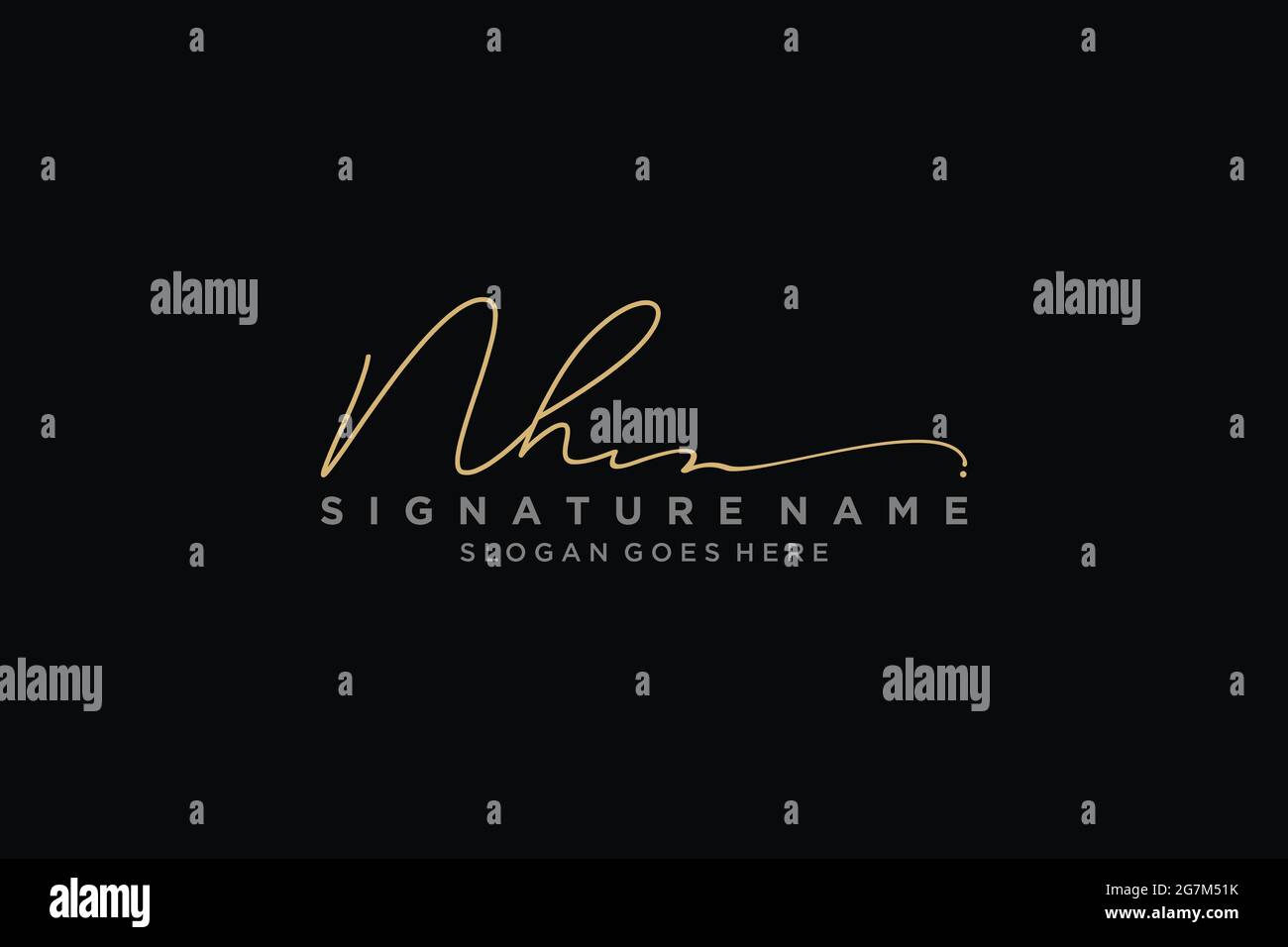 NH lettre Signature logo Template Design élégant logo Sign symbole modèle icône vectorielle Illustration de Vecteur