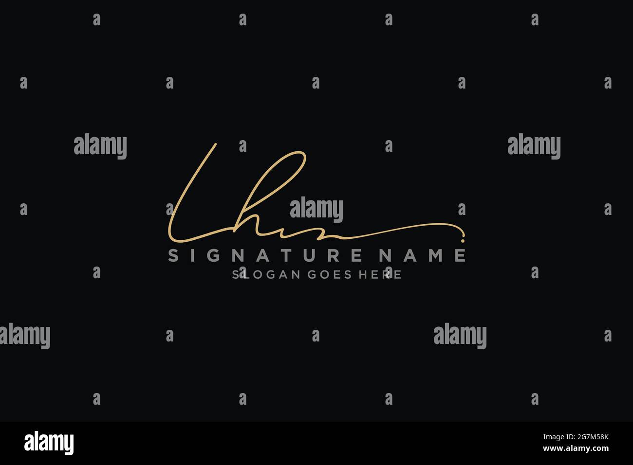 Lettre LH Signature logo Template Design élégant logo signe symbole modèle icône vectorielle Illustration de Vecteur