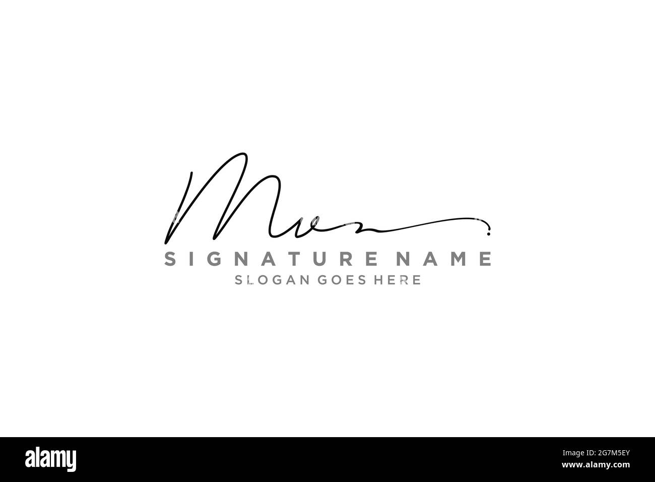 MV lettre Signature logo Template Design élégant logo signe symbole modèle icône vectorielle Illustration de Vecteur