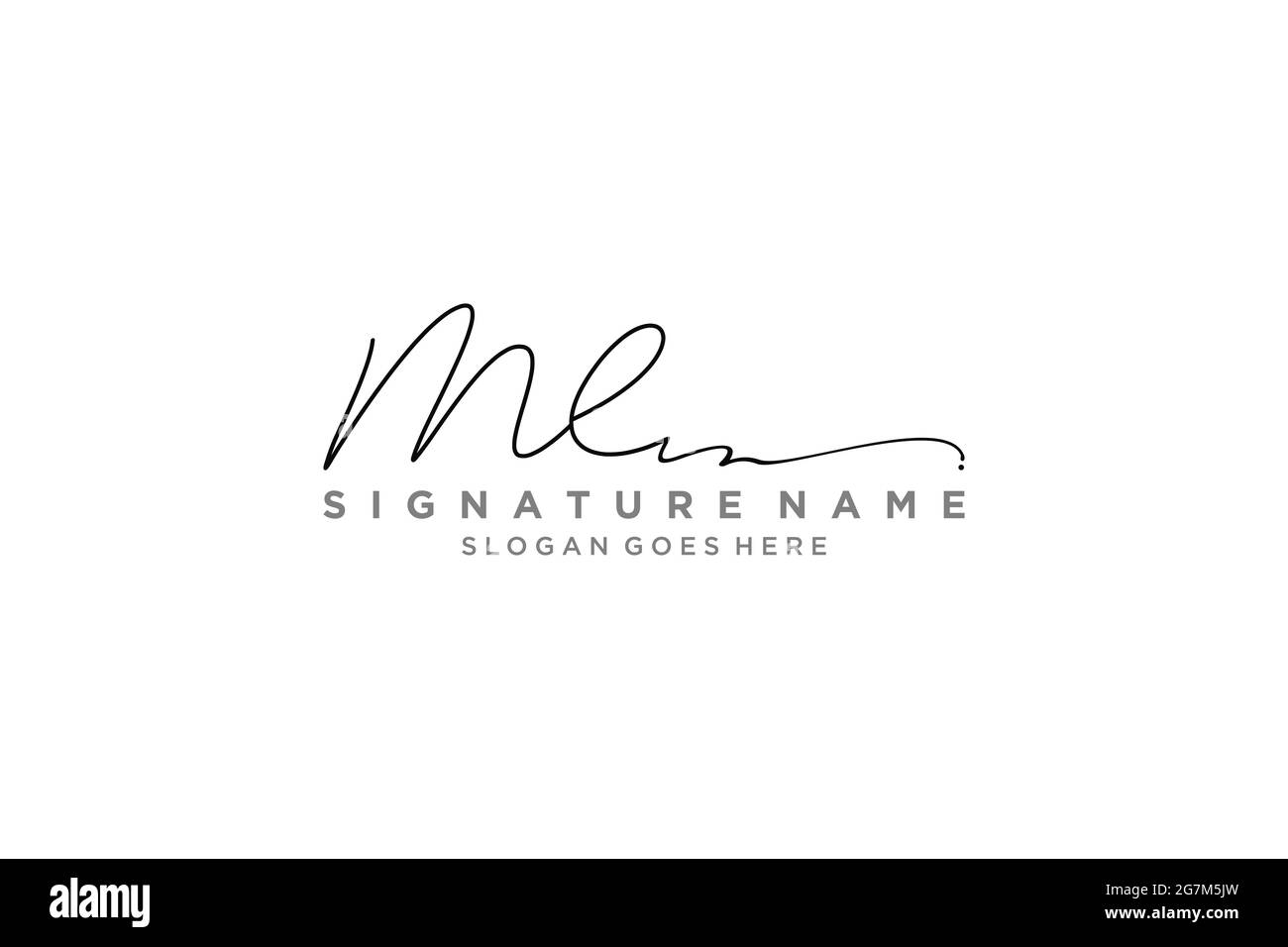 LETTRE ML Signature logo Template Design élégant logo Sign symbole modèle icône vectorielle Illustration de Vecteur