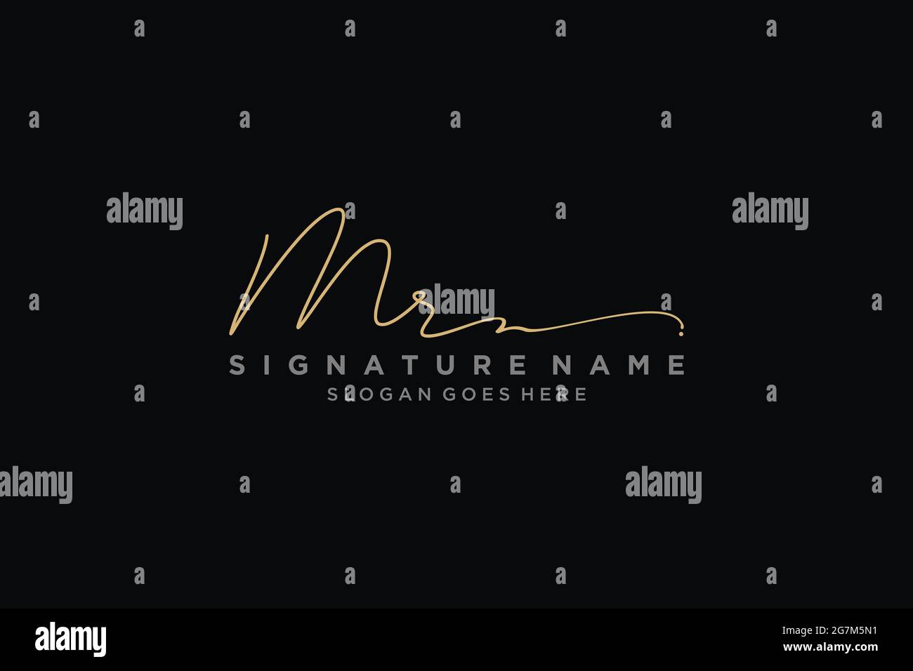 LETTRE MR Signature logo Template Design élégant logo Sign symbole ...