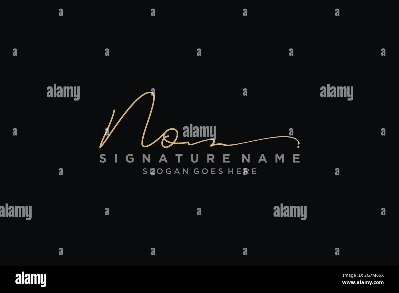 PAS de lettre Signature logo Template Design élégant logo Sign symbole modèle icône vectorielle Illustration de Vecteur