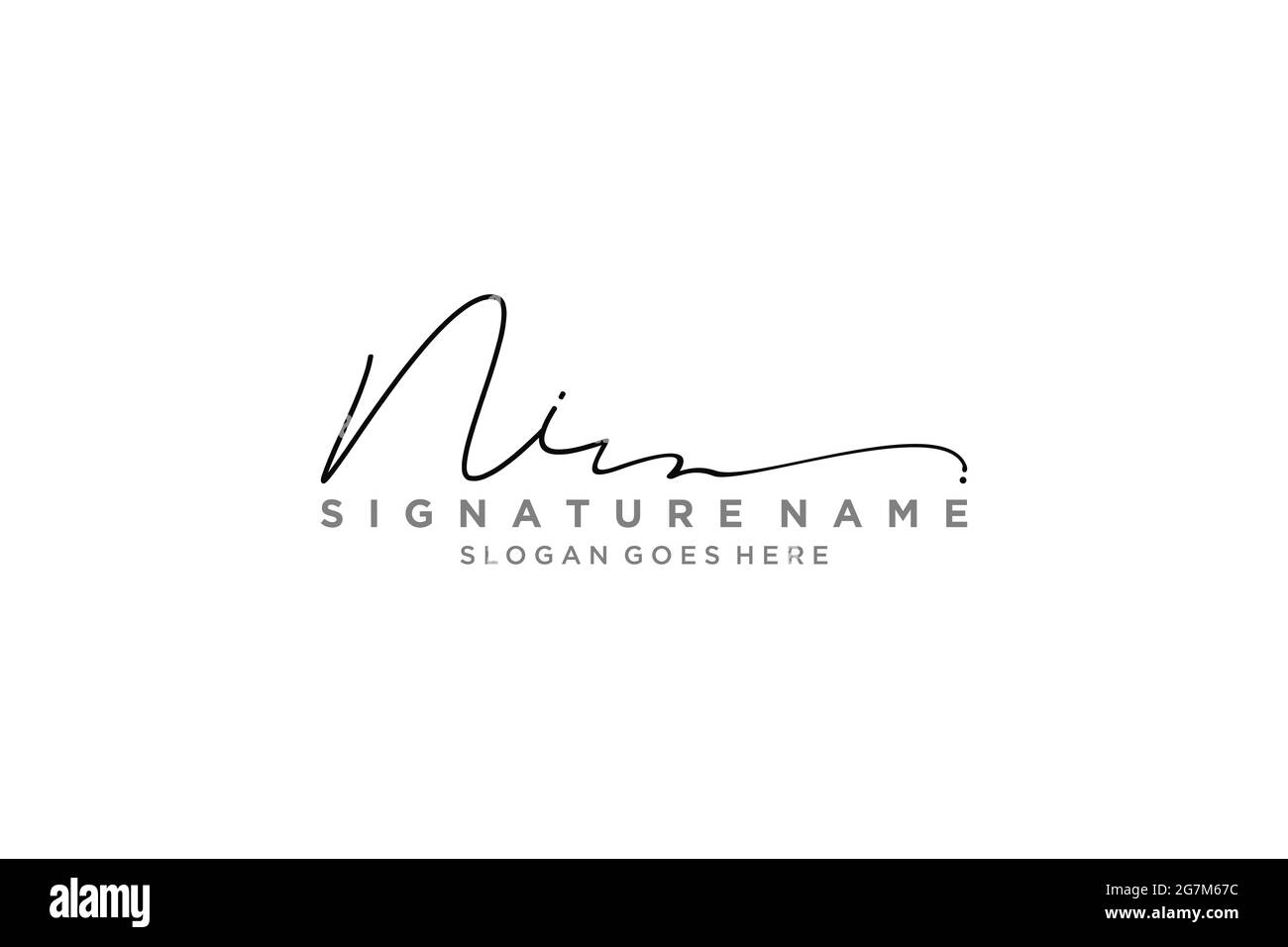 LETTRE NI Signature logo Template Design élégant logo signe symbole modèle icône vectorielle Illustration de Vecteur