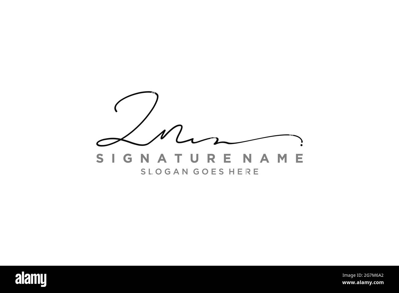ZN lettre Signature logo Template Design élégant logo signe symbole modèle icône vectorielle Illustration de Vecteur