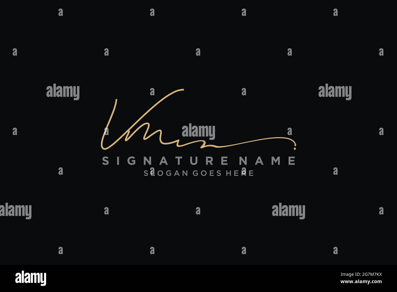 Lettre VM Signature logo Template Design élégant logo Sign symbole modèle icône vectorielle Illustration de Vecteur