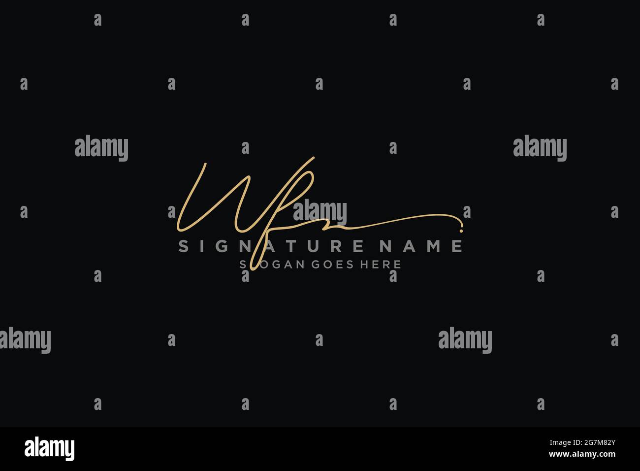 WF lettre Signature logo Template Design élégant logo Sign symbole modèle icône vectorielle Illustration de Vecteur