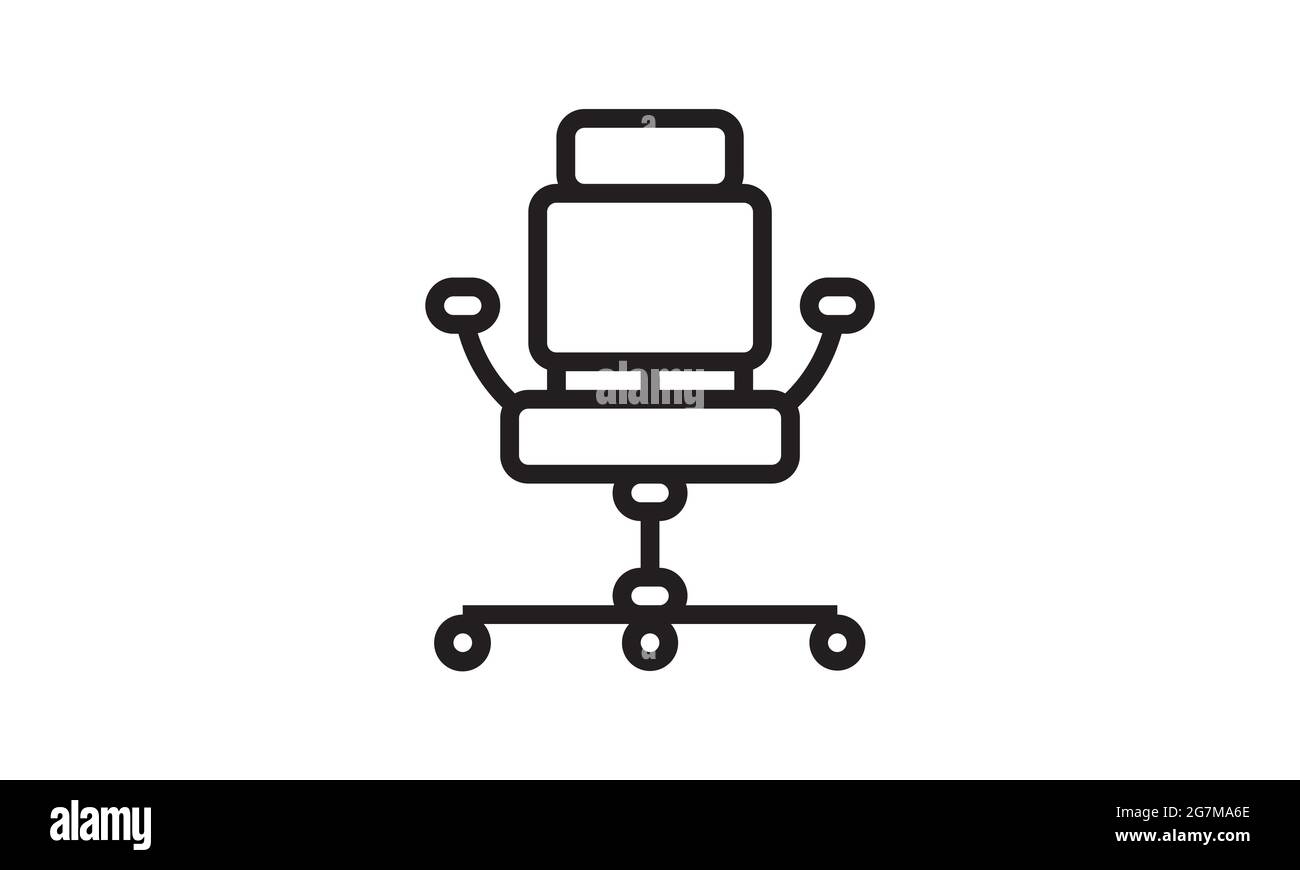 Image vectorielle d'icône de chaise de bureau Illustration de Vecteur