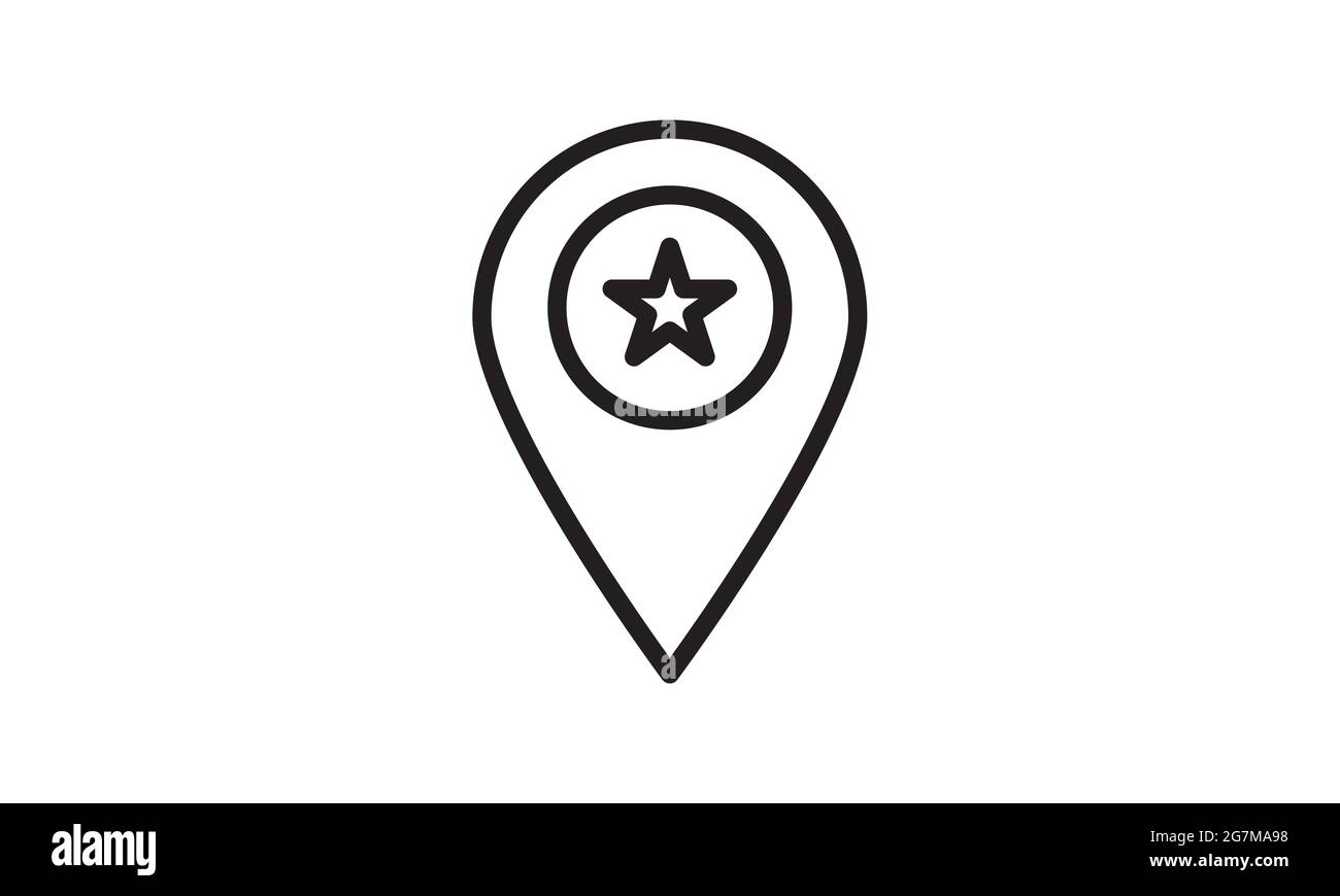 Icône lieu favori. Haute qualité pour la conception de sites Web et les applications mobiles. Illustration vectorielle sur fond blanc. Illustration de Vecteur
