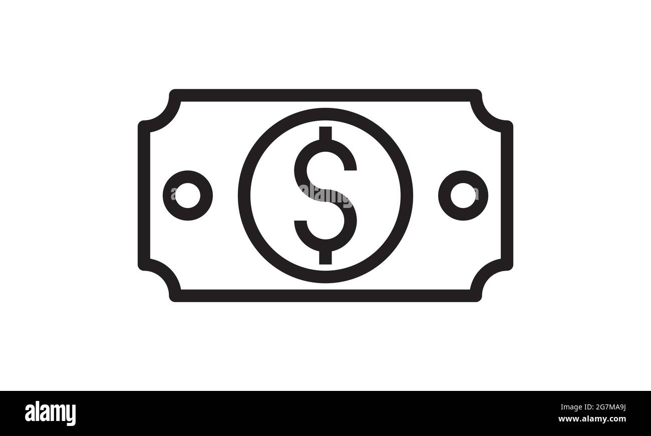 Symbole dollar argent symbole de facture image vectorielle plate Illustration de Vecteur