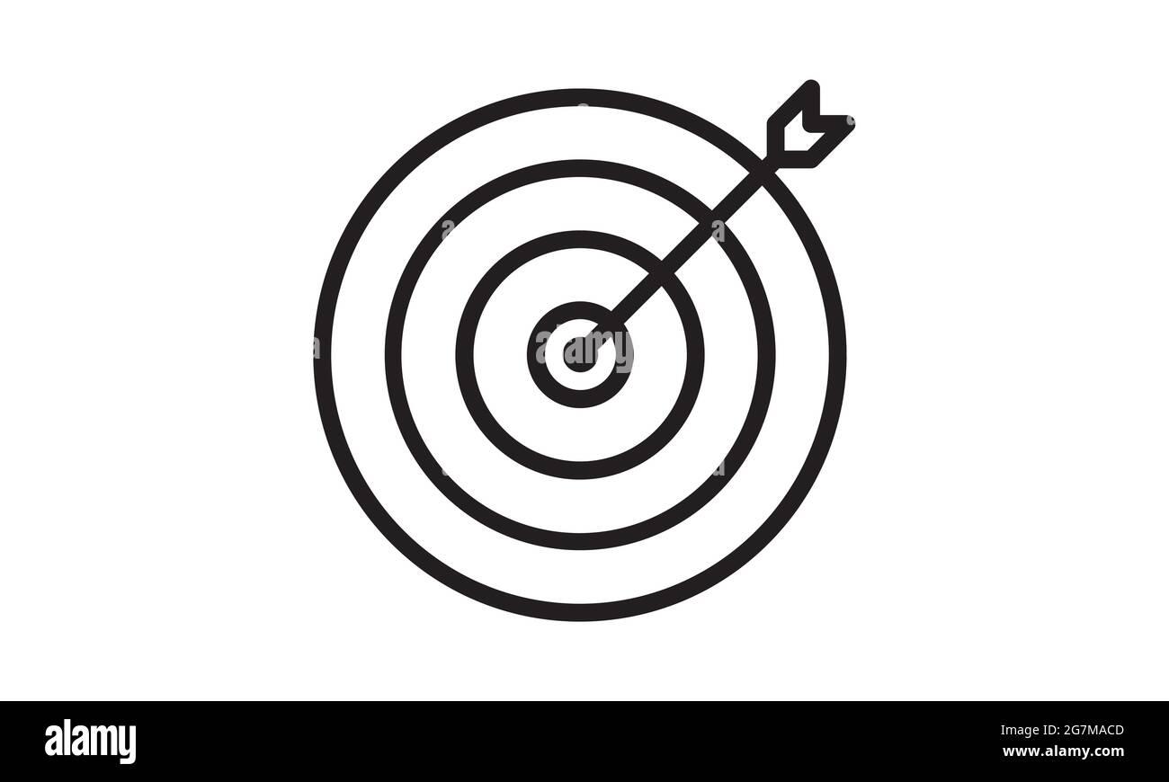 Icône de cible d'entreprise image vectorielle de style simple Illustration de Vecteur