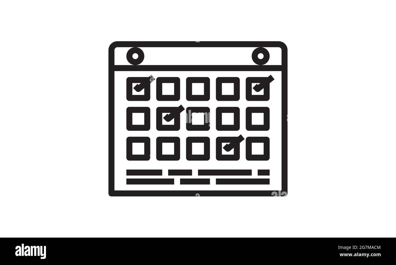 Image vectorielle de l'icône du programme d'événements Illustration de Vecteur