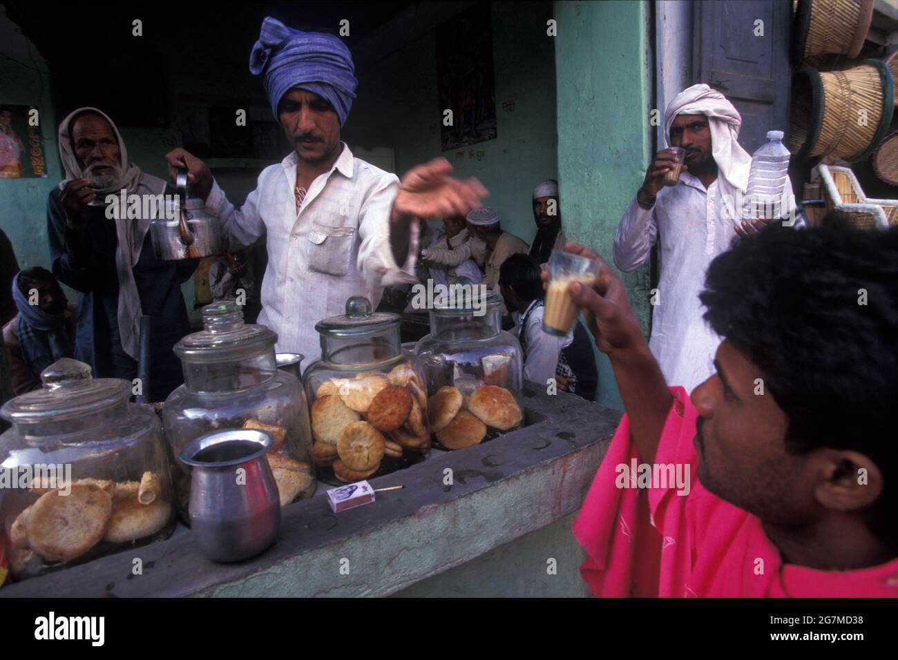 Thé - Chi - stalle, Ajmer Banque D'Images