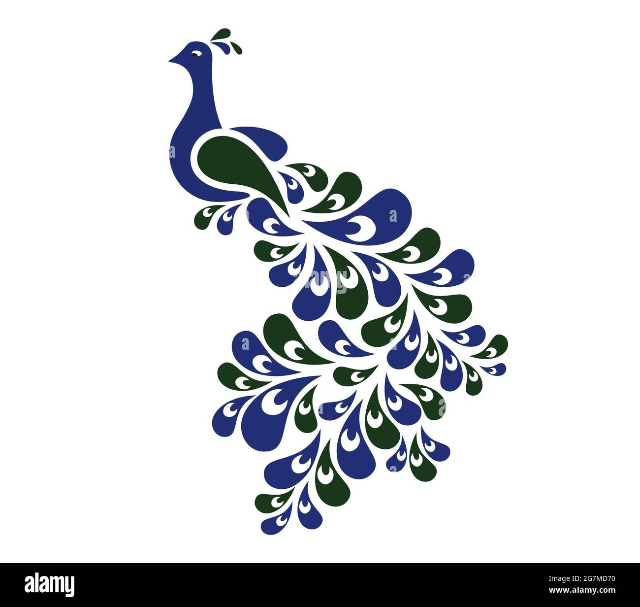 Wall Mantra Belle Peacock Bird Wall Sticker Illustration de Vecteur