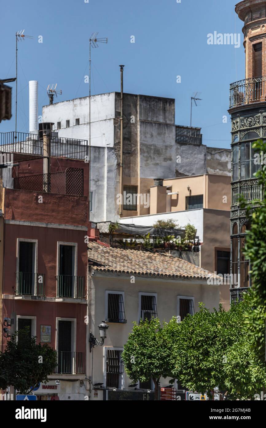 Seville Espagne 29 Juin 21 Vue Sur La Vieille Ville De Seville En Ete Andalousie Espagne Photo Stock Alamy