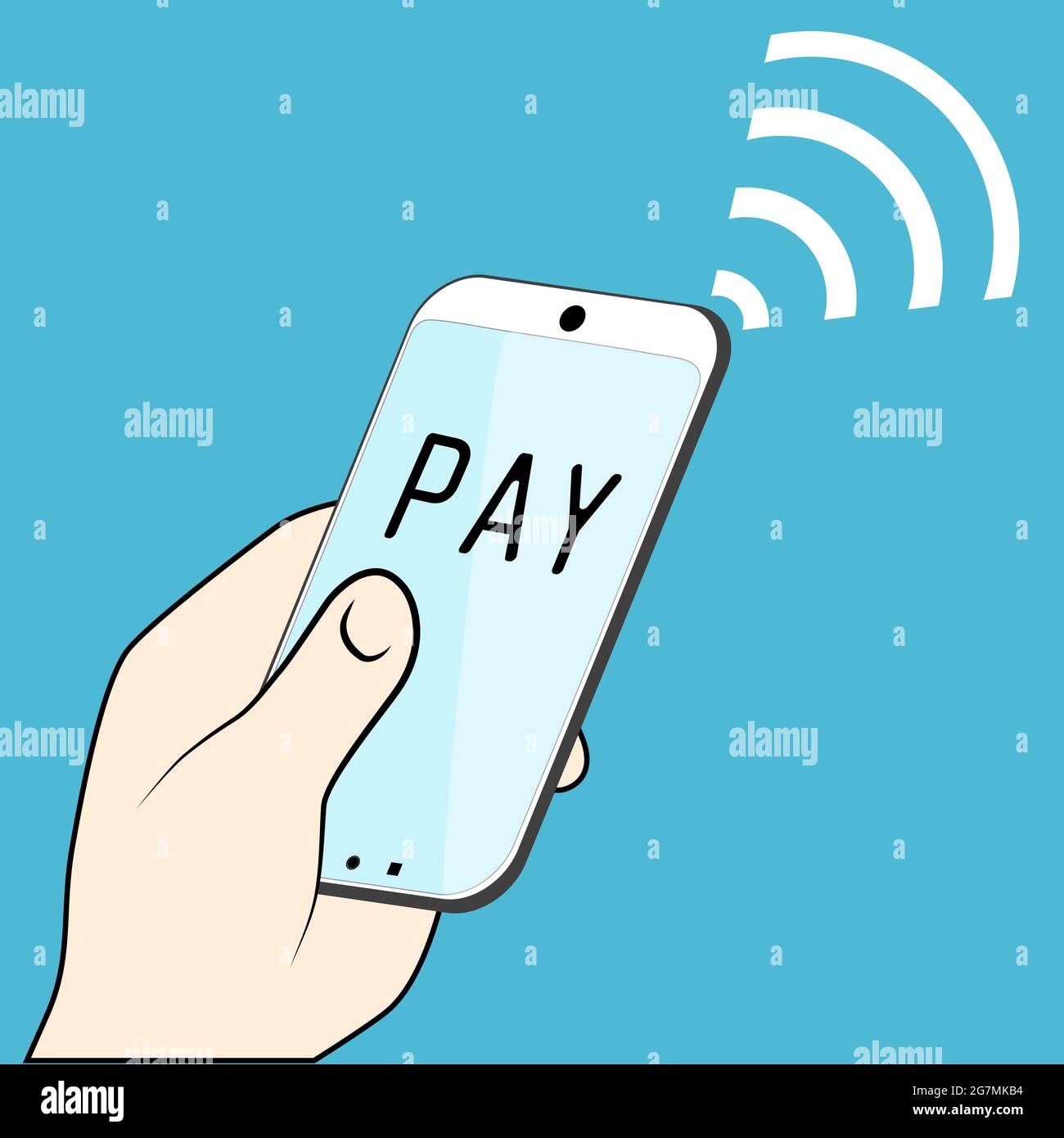 Le concept des paiements mobiles. Payer en ligne. Vecteur Illustration de Vecteur