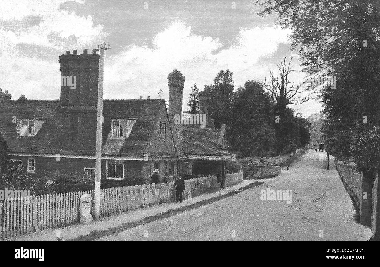 Maisons alms 1909 donnington Banque D'Images