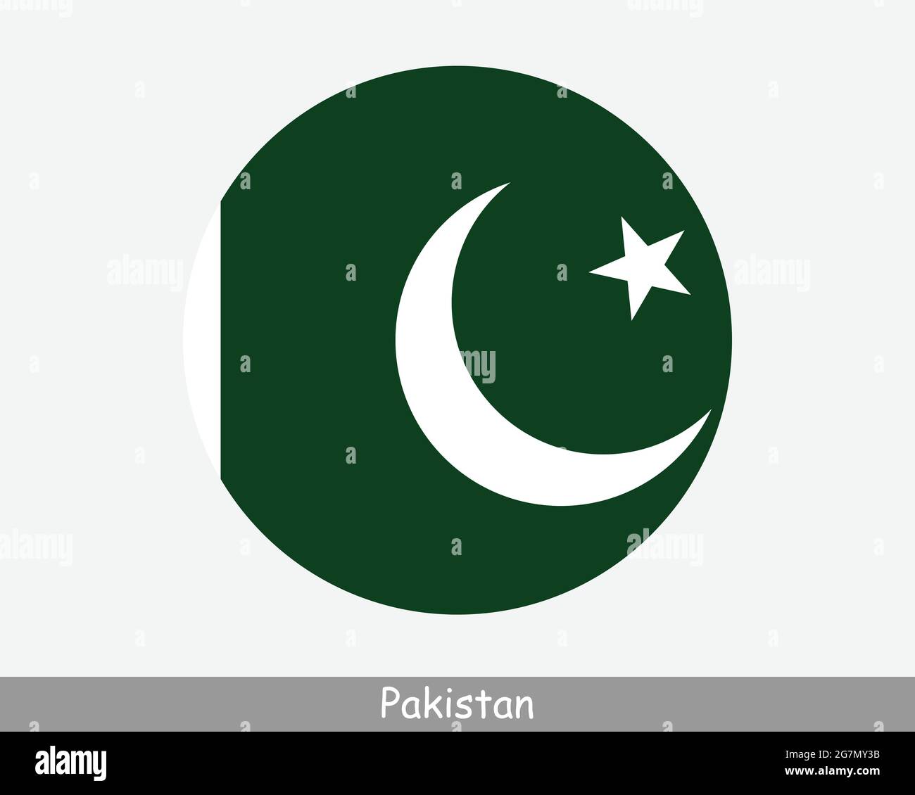Drapeau rond du Pakistan. Icône de bannière de bouton circulaire pakistanais. Vecteur EPS Illustration de Vecteur