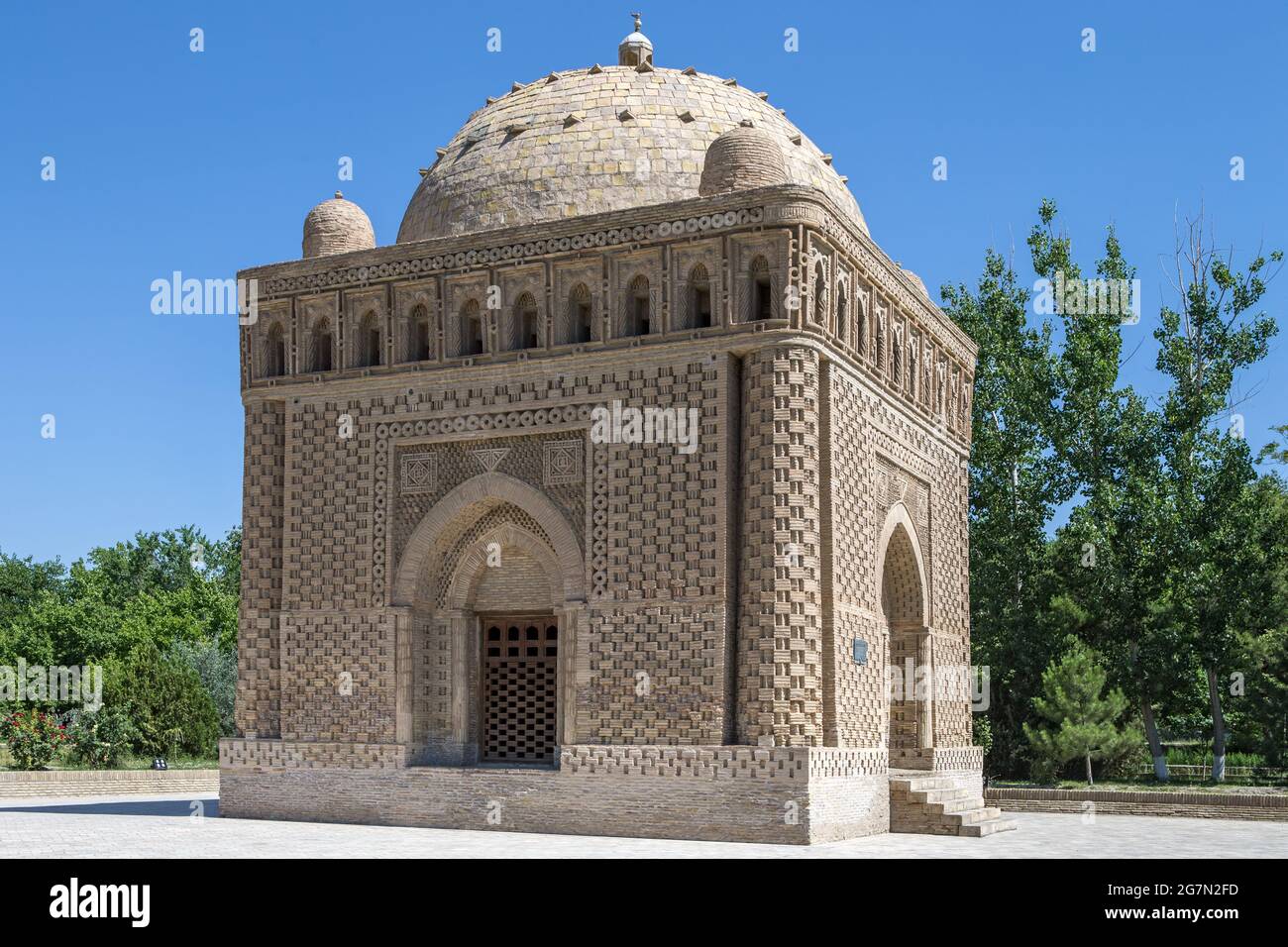 Mausolée de Samanid, lieu de repos d'Emir Ismail Samani, Boukhara, Ouzbékistan Banque D'Images