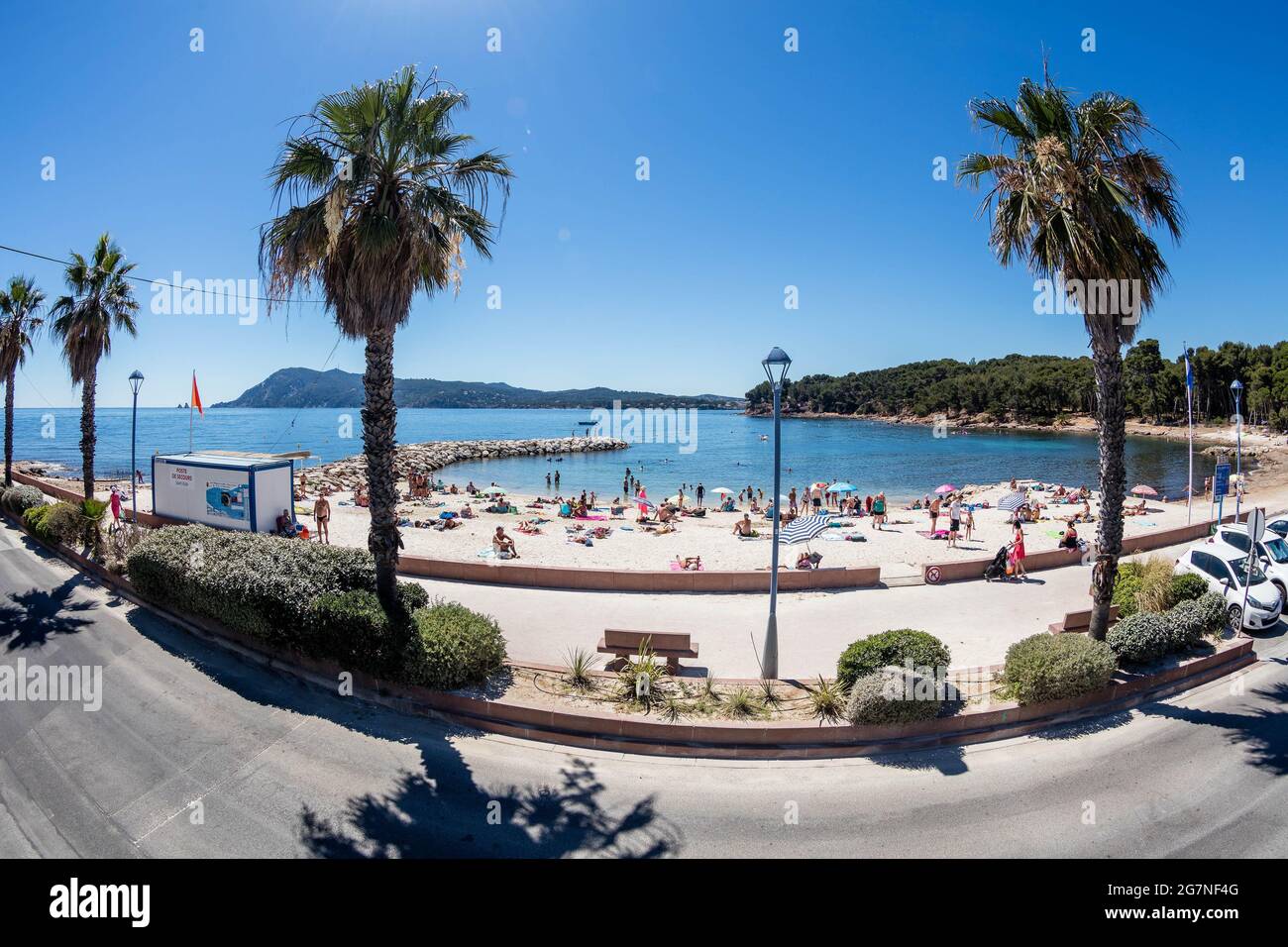 FRANCE, VAR (83) SAINT-MANDRIER-SUR-MER, CAP AZUR Banque D'Images
