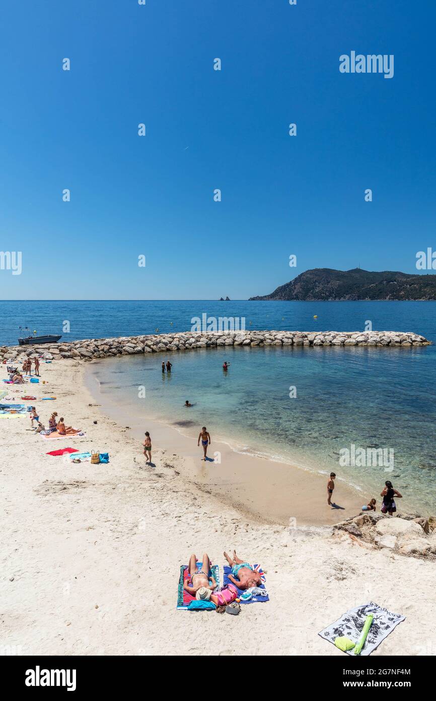 FRANCE, VAR (83) SAINT-MANDRIER-SUR-MER, CAP AZUR Banque D'Images