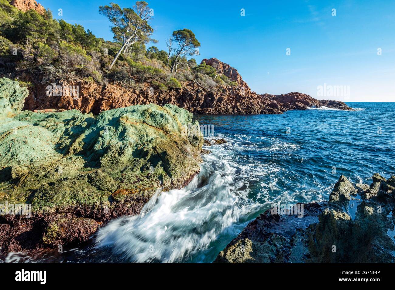 FRANCE, VAR (83) ESTEREL, CAP DRAMONT Banque D'Images