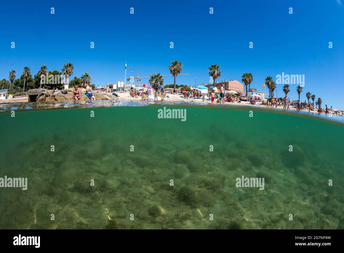 FRANCE, VAR (83) SAINT-MANDRIER-SUR-MER, CAP AZUR Banque D'Images