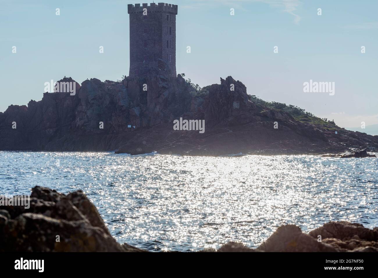 FRANCE, VAR (83) ESTEREL, L'ILE D'OR Banque D'Images