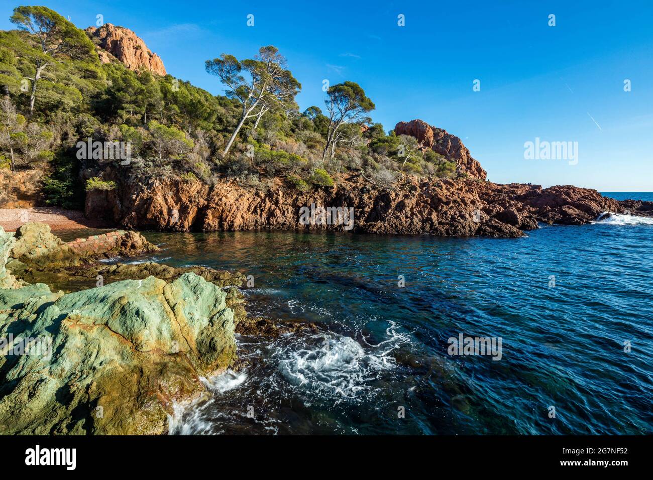 FRANCE, VAR (83) ESTEREL, CAP DRAMONT Banque D'Images