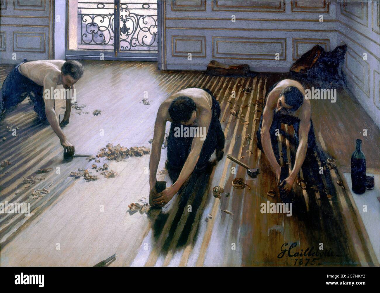 Les fraiseuses de sol par Gustave Caillebotte (1848-1894), huile sur toile, 1875 Banque D'Images