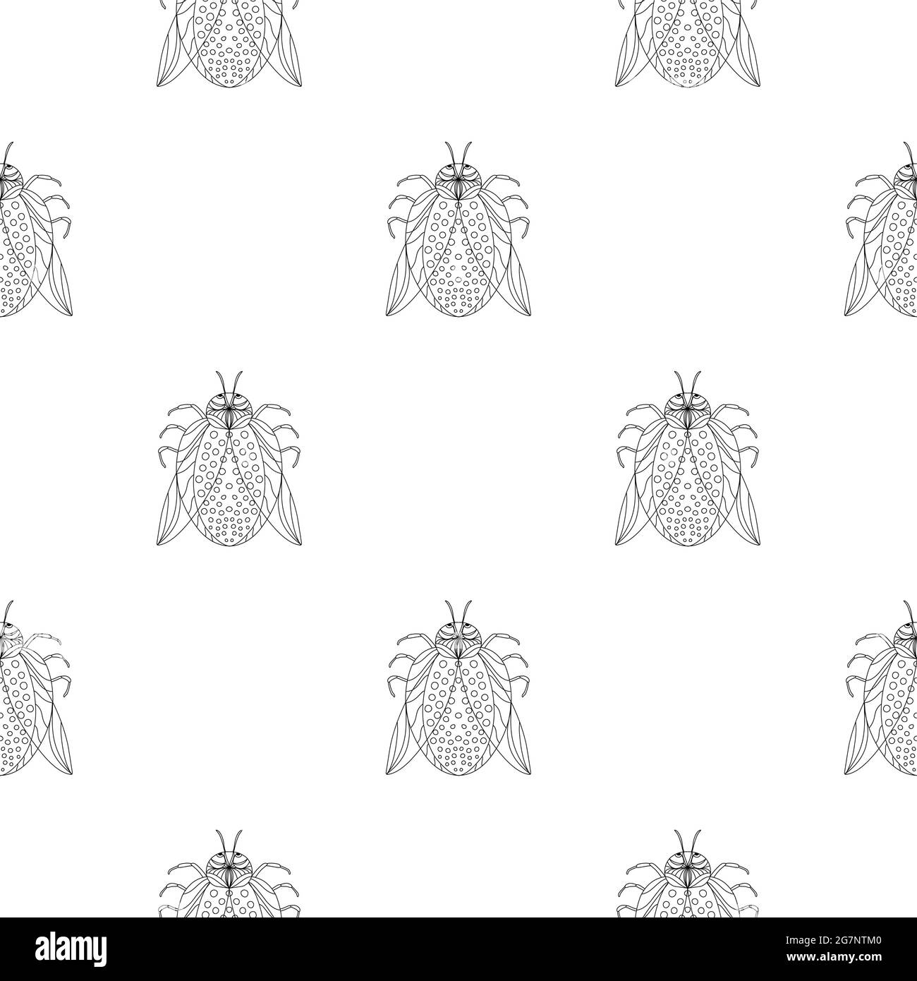 Motif été avec insectes et papillons. Avec un motif textile moderne et tendance Illustration de Vecteur