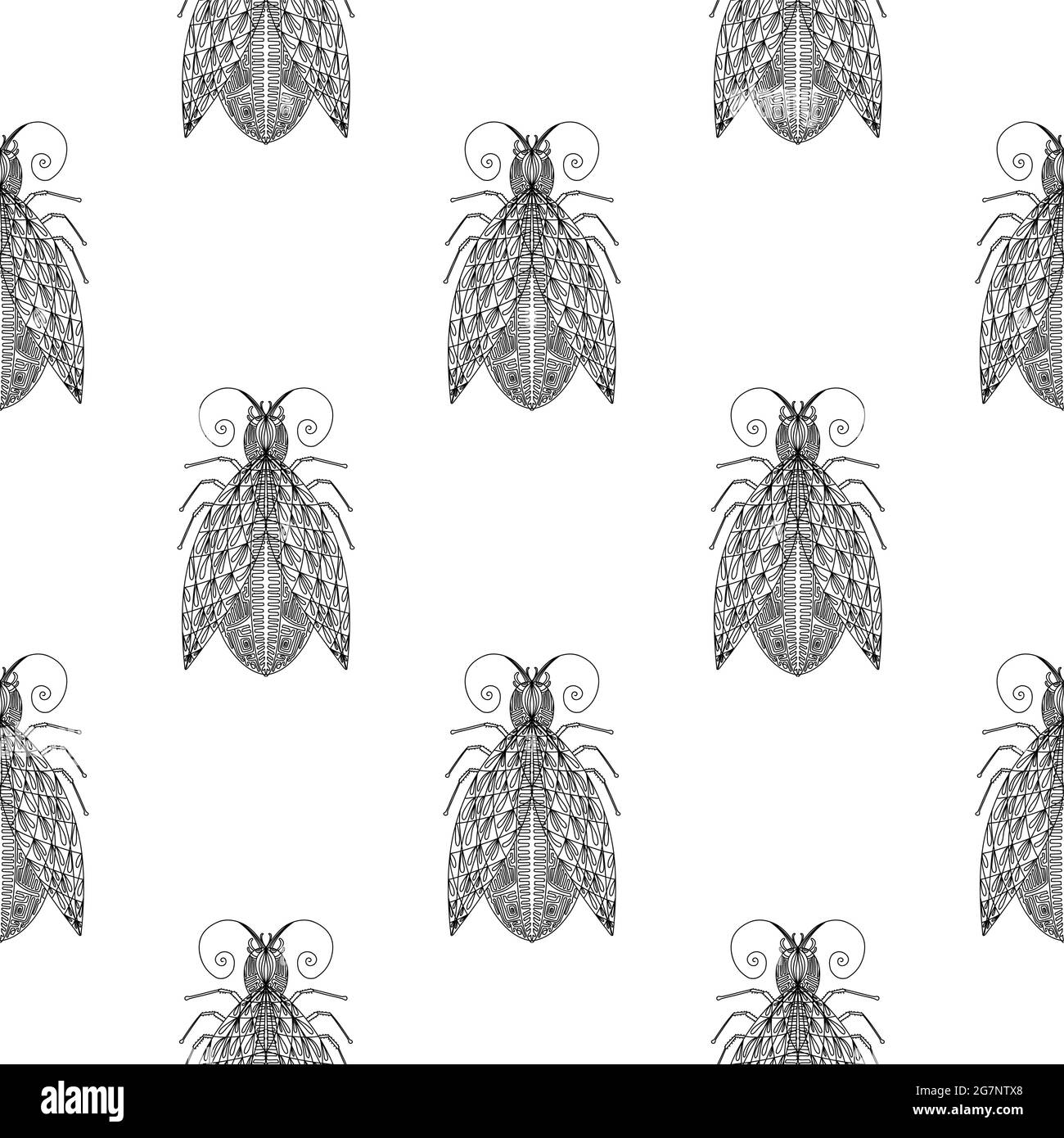 Motif été avec insectes et papillons. Avec un motif textile moderne et tendance Illustration de Vecteur