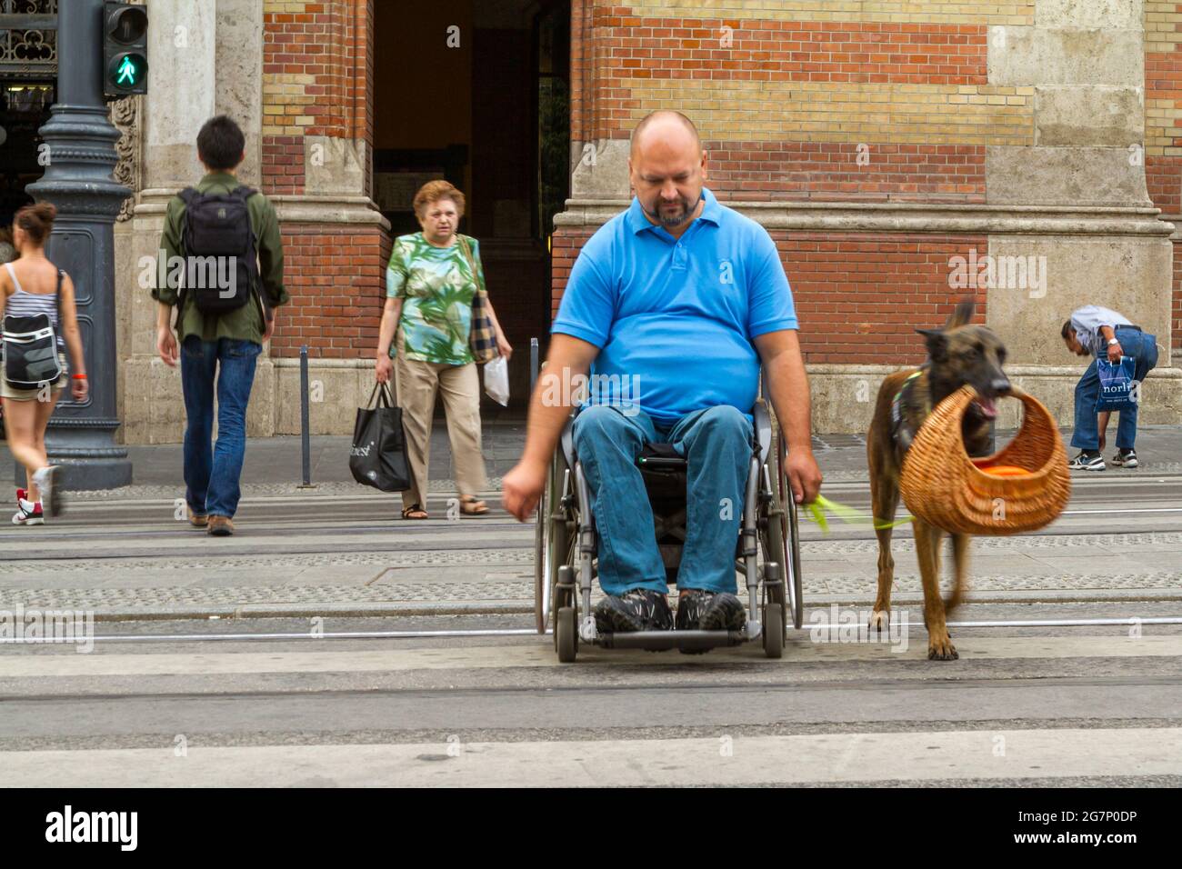 La vie quotidienne en fauteuil roulant Banque D'Images