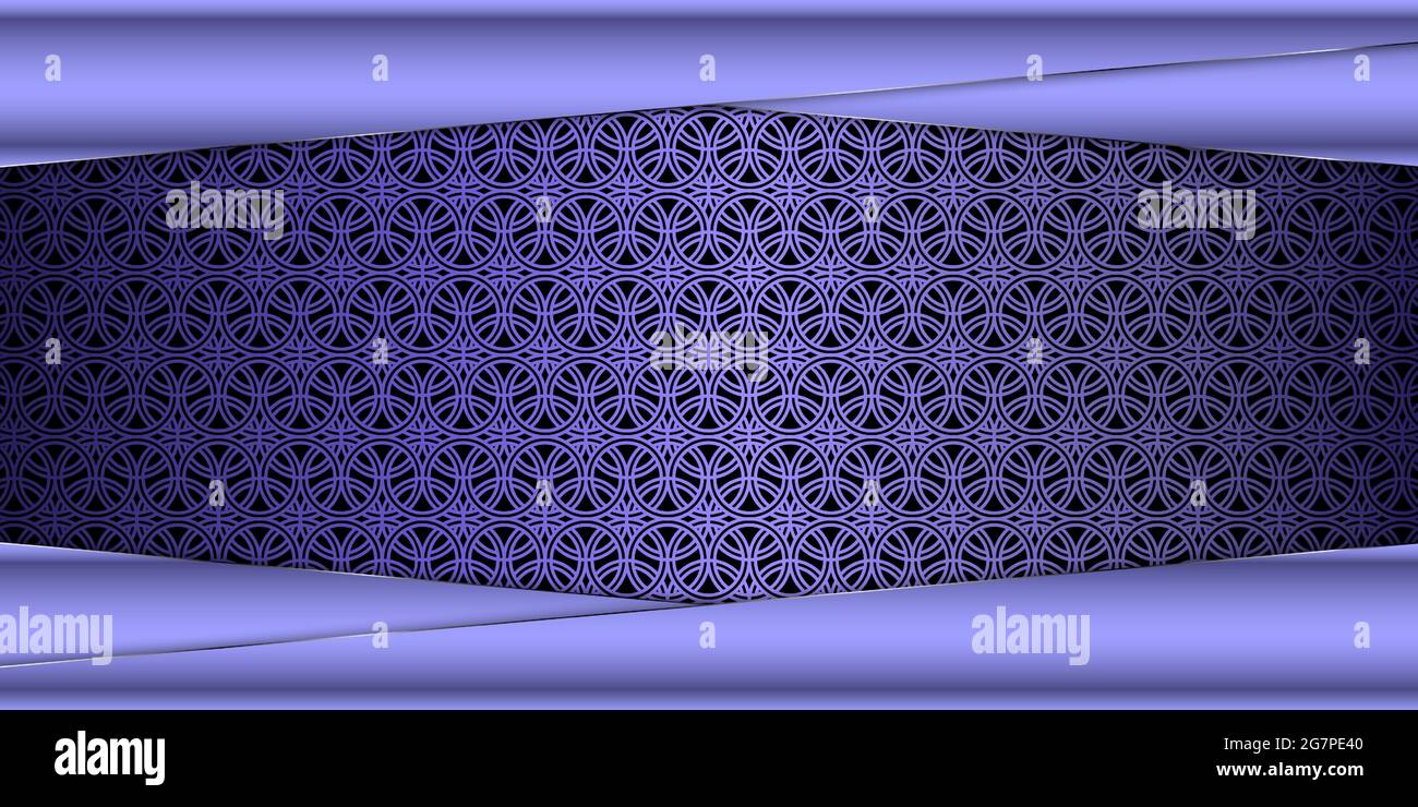 Élégant art déco sans coutures motifs fond traditionnel. Luxe d'ornements décoratifs violettes avec chevauchement de cercles. Illustration vectorielle. Eps10 Illustration de Vecteur