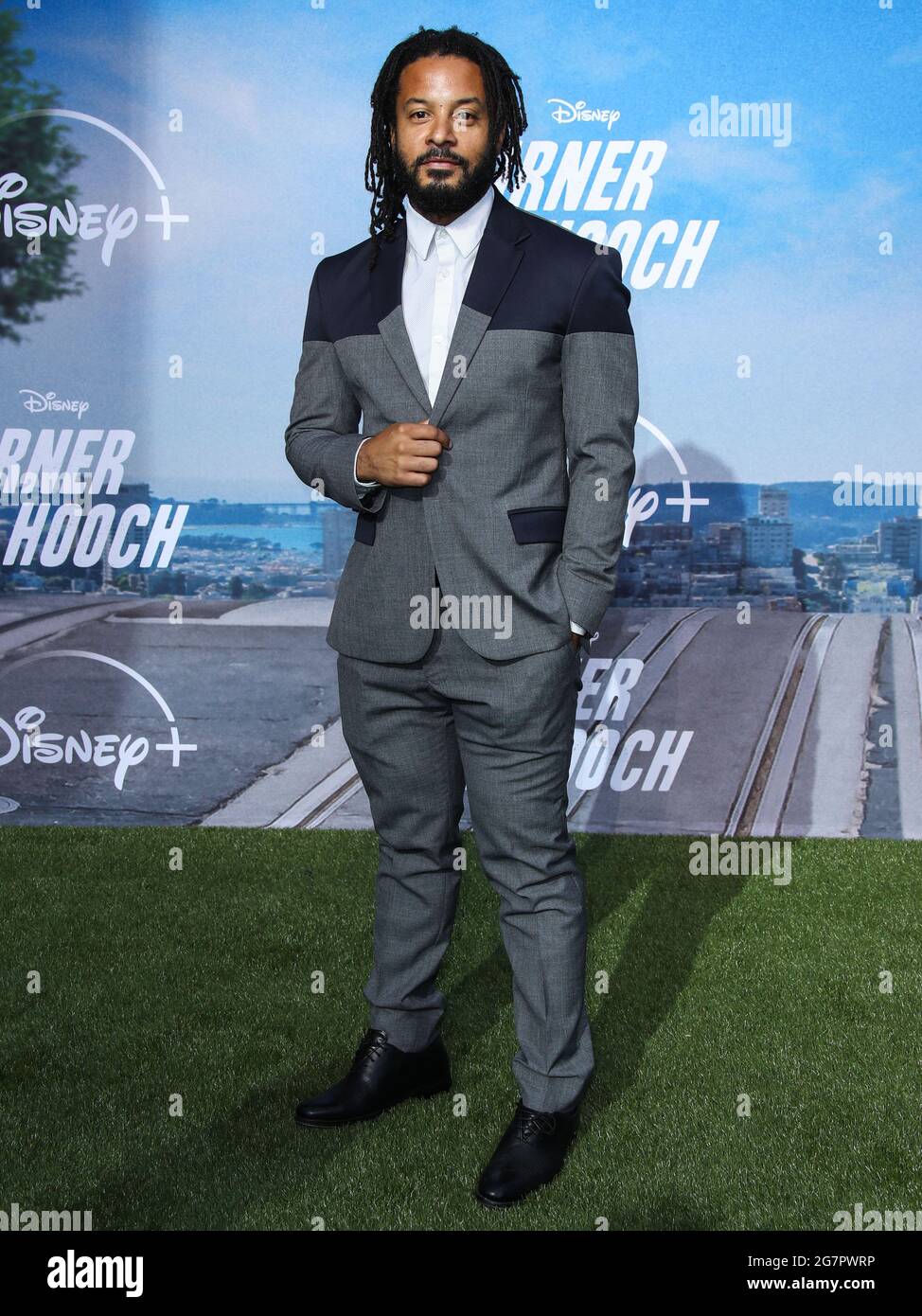 Los Angeles, États-Unis. 15 juillet 2021. CENTURY CITY, LOS ANGELES, CALIFORNIE, États-Unis - 15 JUILLET : l'acteur Brandon Jay McLaren arrive à l'événement Disney 'Turner & Hooch' Los Angeles Premiere qui a eu lieu au Westfield Century City Mall le 15 juillet 2021 à Century City, Los Angeles, Californie, États-Unis. (Photo de Xavier Collin/image Press Agency) Credit: Image Press Agency/Alay Live News Banque D'Images