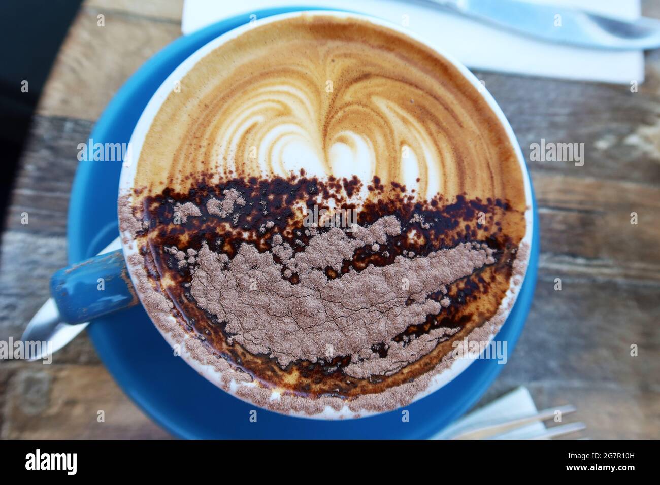 Un cappuccino Banque D'Images