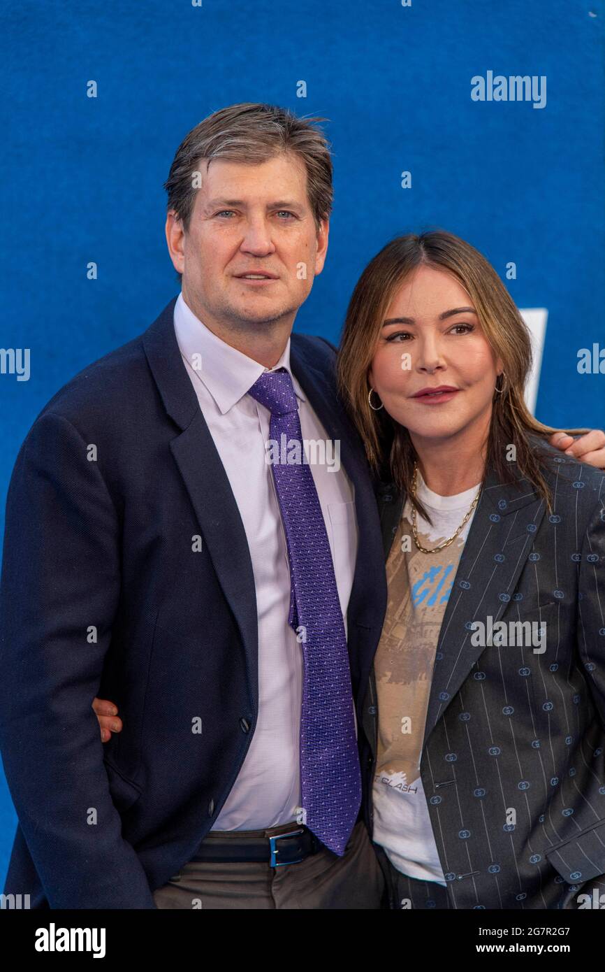 West Hollywood, États-Unis. 15 juillet 2021. Bill Lawrence, Christa Miller assistez à la première saison 2 de Ted Lasso d'Apple au Pacific Design Center, West Hollywood, CA le 15 juillet 2021 crédit : Eugene Powers/Alay Live News Banque D'Images