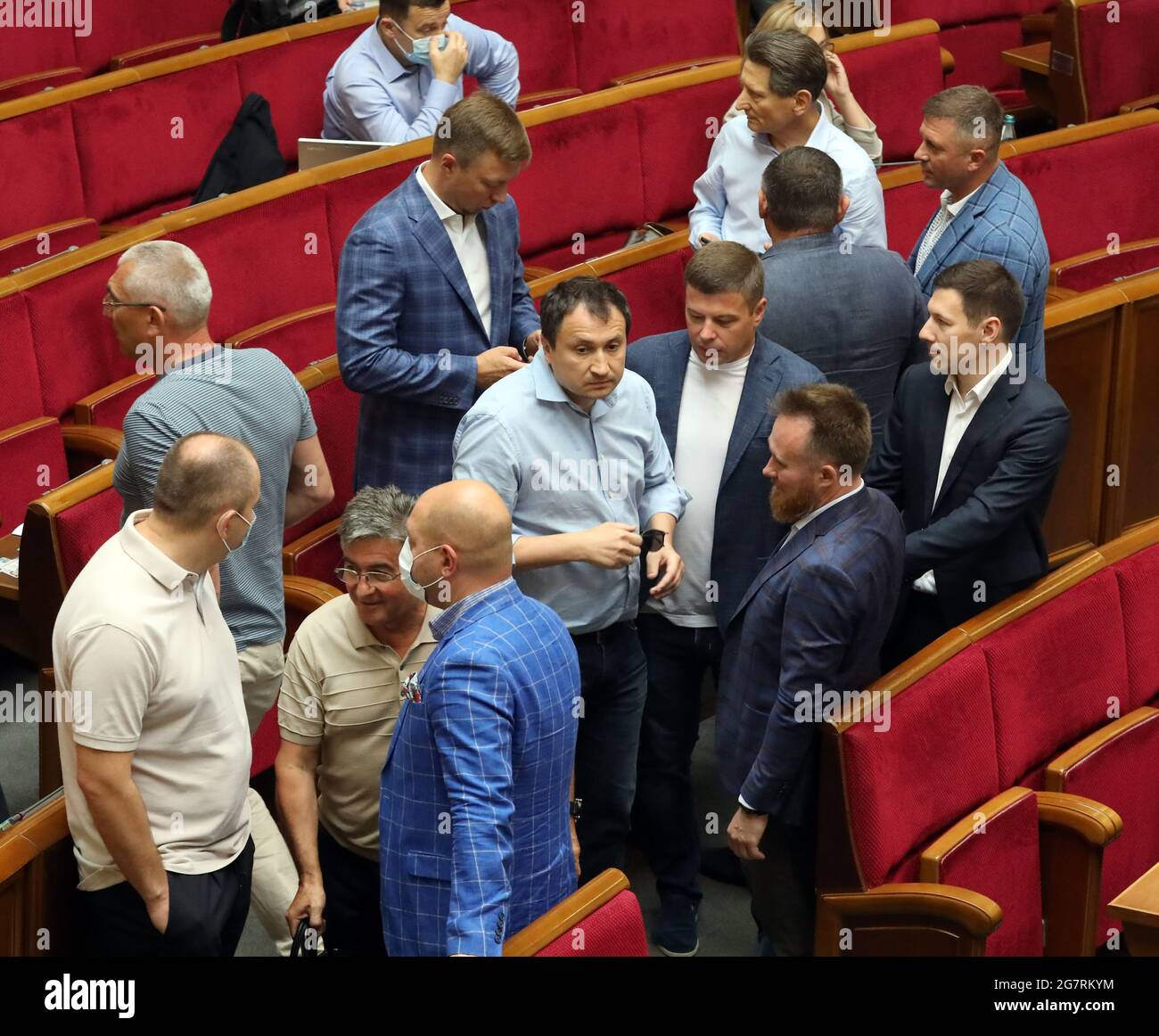 KIEV, UKRAINE - 16 JUILLET 2021 - Une séance de la Verkhovna Rada est en cours à Kiev, capitale de l'Ukraine. Banque D'Images