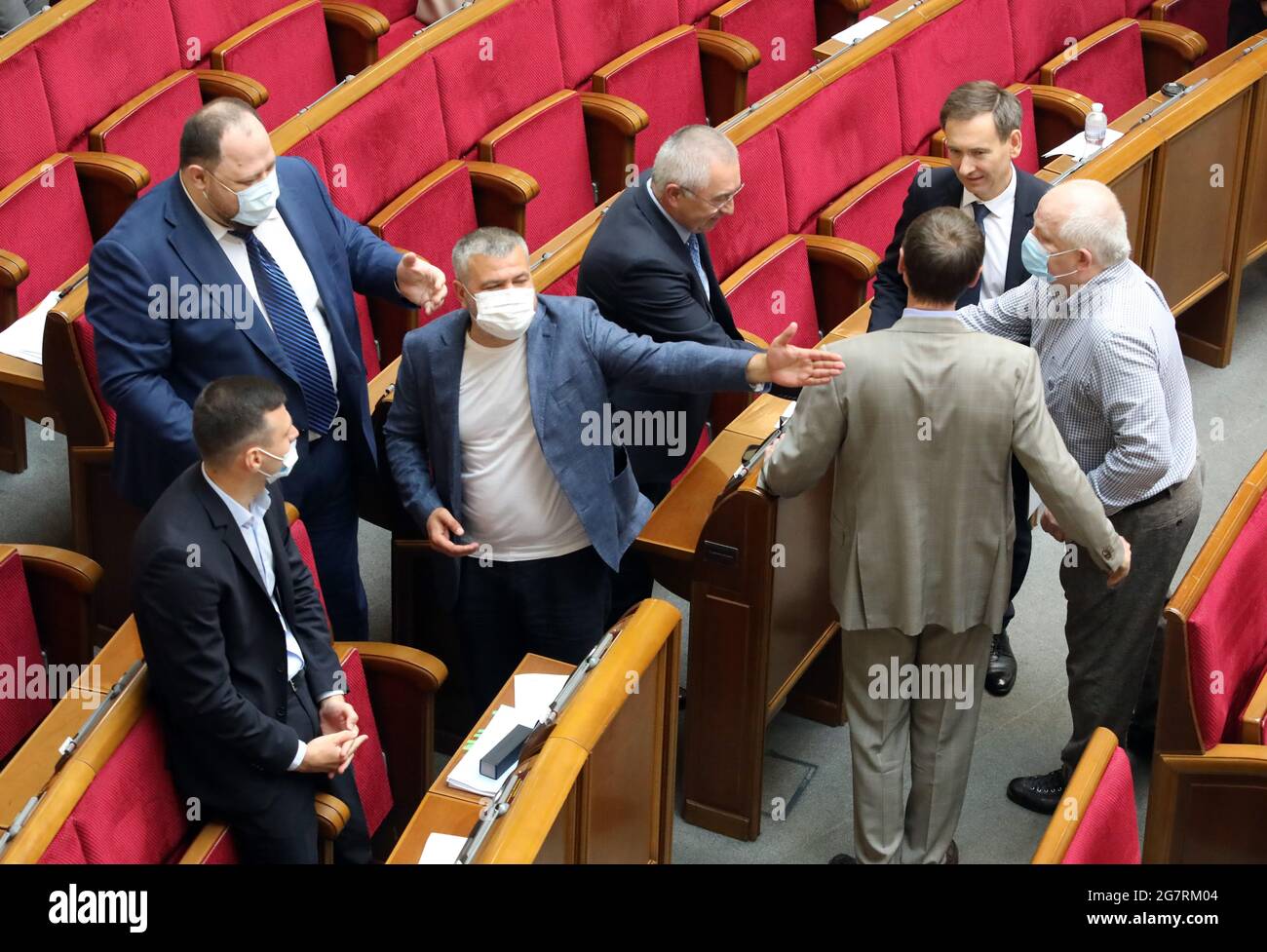 KIEV, UKRAINE - 16 JUILLET 2021 - Une séance de la Verkhovna Rada est en cours à Kiev, capitale de l'Ukraine. Banque D'Images